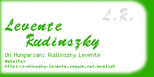 levente rudinszky business card